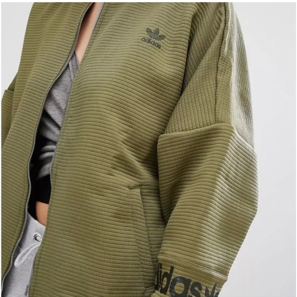 Green Adidas Waffle Bomber Jacket